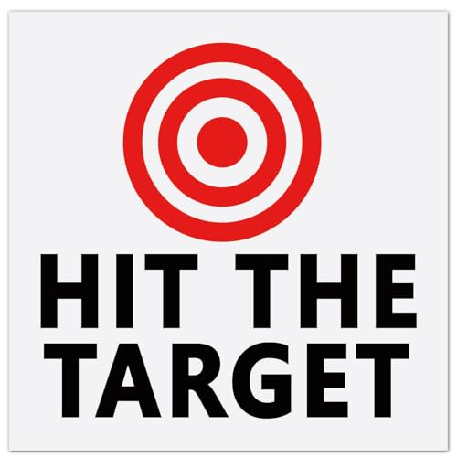 GORGECRAFT 10 autocollants cible toilettes lettres rouges motif bullseye
