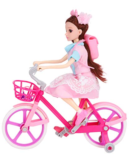 Toyland® 30 cm große Puppe auf dem Fahrrad, Spielset – inklusive Rucksack, Ringen und Stirnbändern (Poppy’s Playtime)