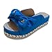 YANFANG 2021 Verano De Las Mujeres Slip-On Flat Bow Beach Sandalias Transpirables con Punta Abierta Zapatos Tejido,Plataforma Sexy, CuñAs, Tacones Altos, Zapatillas Plataforma Mujer CuñA,42,Azul
