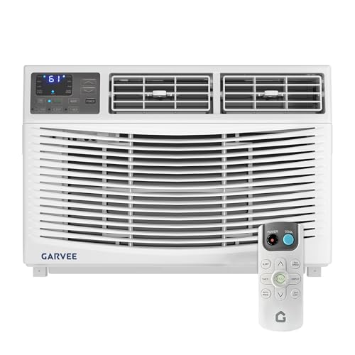 Image of Garvee 12000 BTU Window Air Conditioner Unit with Remote Control, Cools Rooms Up to 550 Sq ft, 3 Cooling & Fan Speeds Quiet Operation, Digital Display, Easy Install Kit, for Bedroom, Office