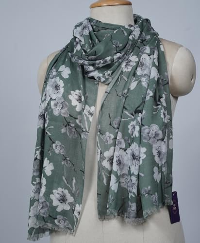 Image of VIC Cotton Modal Digital Print Scarf for Women | Digital Print Designer Stole | Soft Lightweight Luxury Wrap | Premium Cotton Modal Blend | 55 x 170 cm | VIC-SM-DP5517