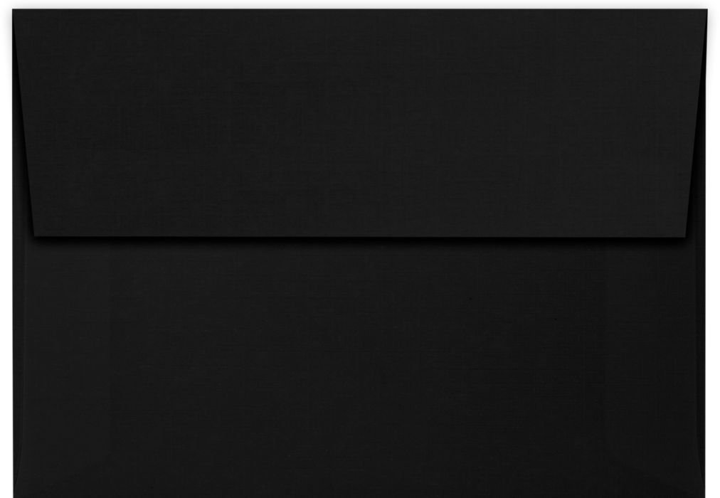 A1 Einladungs-Umschläge Im 50er-Pack – Schwarz Leinen Mit Peel & Press Verschluss (9,2 X 13 Cm)