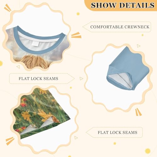 Cattle Family Beige Boy's Rash Guard Swim Shirt Long Sleeve Sun Shirt for Toddler Kid UPF50+3