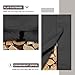 ULTCOVER Waterproof Firewood Racks Cover 8 Feet Heavy Duty Outdoor Logs Holder Stand Cover, Black