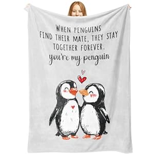 Gifts for Her Him- Soft Romantic Blanket- Christmas/Anniversary/Birthday Gifts, Girlfriend/Boyfriend Gifts, Presents Gifts for Wife Husband Men Women, Adorable Practical Love Blanket, 60”×50”