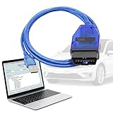 KKL 409.1 Cable for VAG with FTDI FT232RL Chip Compatible for VW,Audi,Seat,Volkswagen and Skoda Vehicles from 1996-2009,Car ECU Scan Tool OBD2 to USB Cable for V A G-COM Windows XP Diagnostic Software