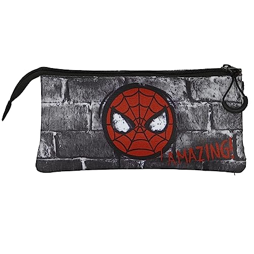 Marvel Spiderman Amazing-FAN Triple Pencil Case 2.0, Multicolour, 23 x 11 cm - Image 2