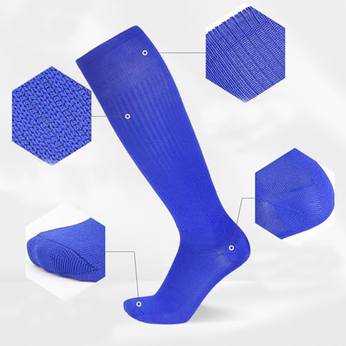 6 Pairs Mens Soccer Socks Stretchy Knee High Tube Colorful Football Athletic Team Socks for Men3