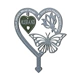 Schmetterlings-Gedenkpfahl – Herzförmige Gartenpfähle | Gartendekoration Wasserfest | Schmetterlings-Hängeanhänger, Gartenstecker | Einsteckkarten-, Geschenke Für Papa, Mutter, Ehemann, Draußen F