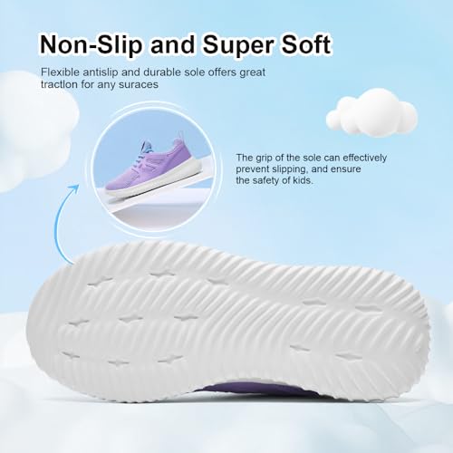 Image of nerteo Girls Shoes Slip on Boys Kids Sneakers Lightweight Tennis Running Walking Gym Fashion Shoes for Little Kid /Big Kid