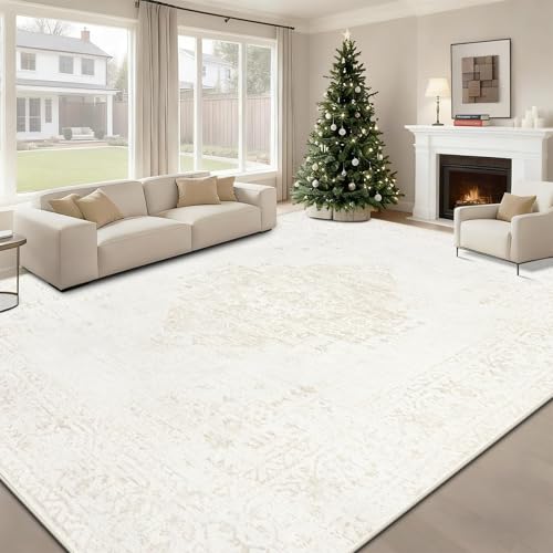 8x10 Area Rugs for Living Room: Washable Vintage Large Retro