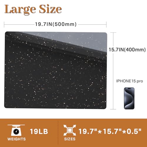 Tabla de cortar rectangular de granito 20x16 pulgadas miniatura 3
