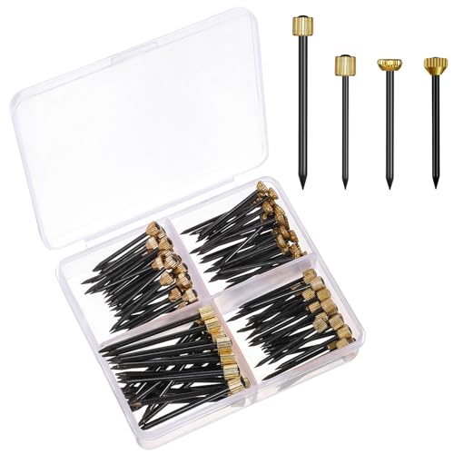Image of 120 Pcs Picture Hanging Nails, 4 Styles Wall Decorative Nails for Hanging Pictures Picture Frame Hangers Nail Hardware Tool with Plastic Box for Claw Drywall Pictures Mirrors Painting Baskets