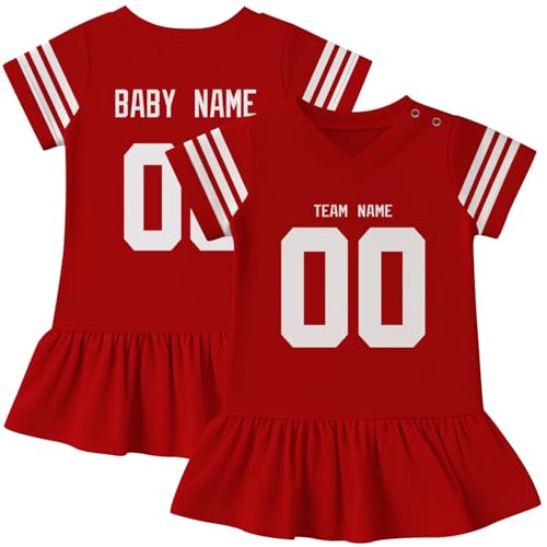 Image of KREDE Baby Clothes Unisex Bodysuit Jersey Style Custom Name Number for Baby Boys