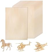 DAJAVE 18 Stück Sperrholaplatte 3mm,42 X 30 Cm Holzplatten Zum B