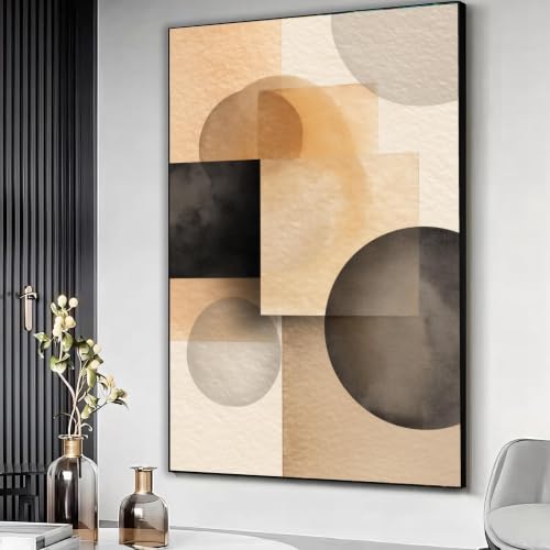 Tableau géométrique sur toile pour sublimer votre bureau au design scandinave