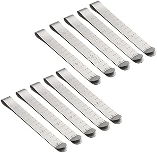 iTGOOS 10 Pieces Sewing Clips Stainless Steel Hemming Clips Measurement Ruler Quilting Supplies Ruler Sewing Clips for Hemming Clothing Curtains Pinning and Marking Accessories, Silver