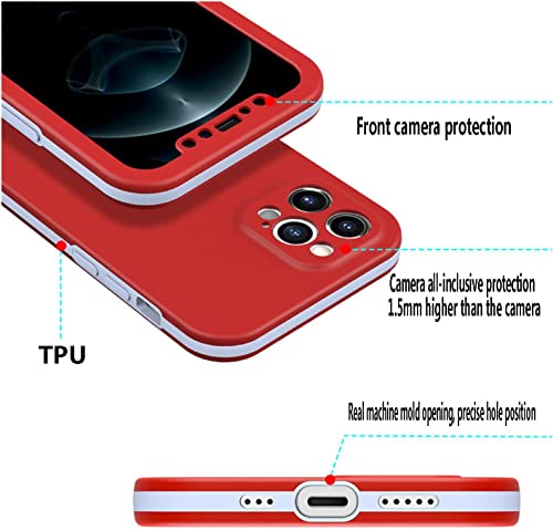 Coque iPhone 13 Pro Max KANUZ rouge en silicone TPU et polycarbonate