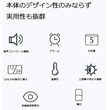 Amazon.co.jp: おしゃれ クロック 掛け時計 北欧風 デジタル電子