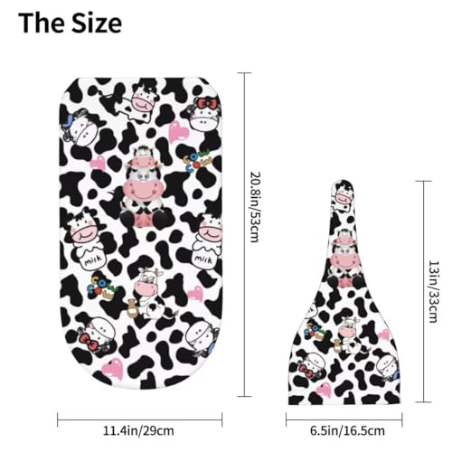 Image of Cute Cow Print Newborn Swaddling Blanket Beanie Hat Sets Soft Baby Receiving Funny Cattle Blanket Soft Sleeping Bag New Born Soft Sleep Sacks for Boys Girls