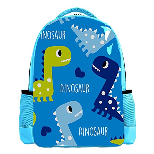 Sac à dos multicouche bleu dinosaure pour éviter les cahiers écornés à l'école