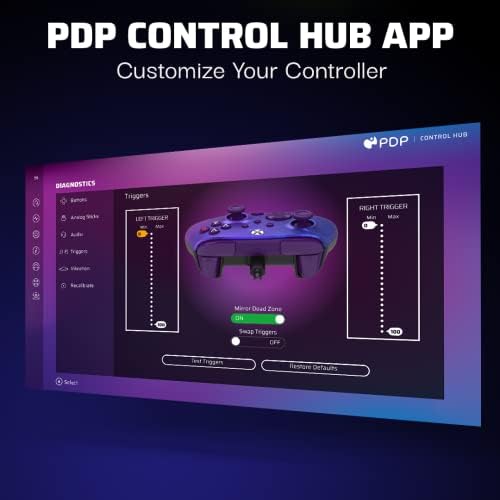 PDP Gaming REMATCH Advanced Wired Controller for Xbox Series X|S/Xbox One/PC, Customizable, App Supported - Purple Fade - 1