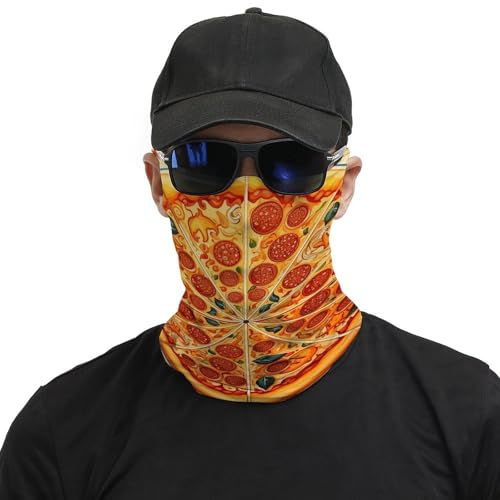 Neck Gaiter A Full Pizza Face Mask for Travel Face Cover Scarf for Men Women Elastic Headbands Wind-proof Bandana for Skiing Fishing Hiking Cycling3