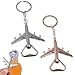KIRZAX 2pcs Flugzeug-Flaschen&ouml;ffner & Schl&uuml;sselanh&auml;nger, Reise-Gl&uuml;cksbringer, Deko f&uuml;r Flugzeug-Fans, Geburtstagsgeschenk f&uuml;r Veteranen, Piloten & Reisebegeisterte