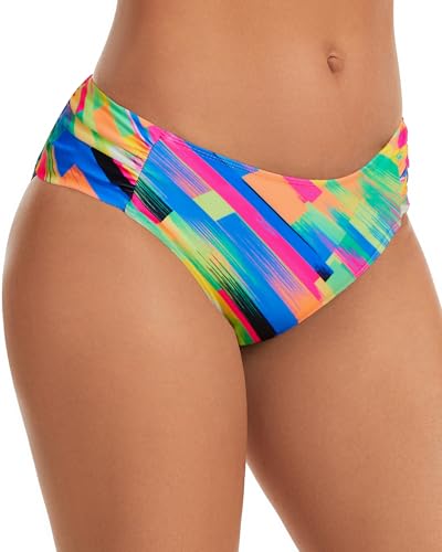 Image of Women's Bathing Suit Bottoms Full Coverage Ruched Bikini Tankini Bottom Swimsuit Brief