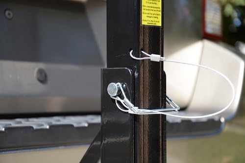 Close-up of the hitch pin and bolt assembly