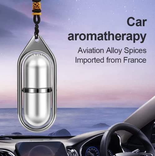 Image of Car Perfume Pendant Air Freshener Essential Oil Diffuser Cute Car Rear View Mirror Accessories Hanging Decor (Silver)