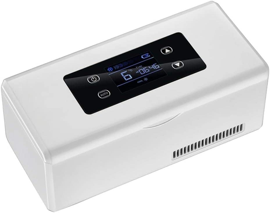 nevera medicamentos portatil Mini refrigerador de medicamentos, caja refrigerada de insulina, congelador portátil, caja de almacenamiento de medicamentos con refrigerador médico de 2-8 ° C, pantalla L