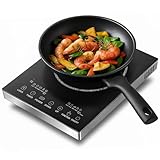 Lightasea Glaskeramikkochfeld,220V Einzel Infrarot Keramik-Herdplatte,Ce/ranfeld Tragbares,3500W Infrarot-Einzelkochplatte,4 Kochmethode,0-3-Stunden-Timer,Touch-Steuerung,Geeignet für Alle Töpfe