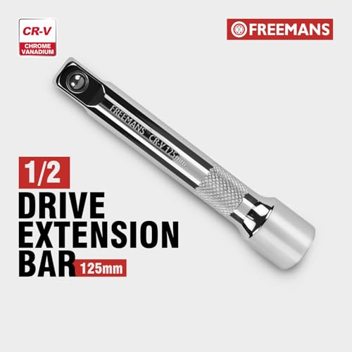 Image of FREEMANS 1 /2 inch Drive Socket Extension Bar - 125mm With CR-V Steel with Mirror Finish | Heavy Duty Socket Extension & Triple Chrome Plated Tool Use For Home & Industrial