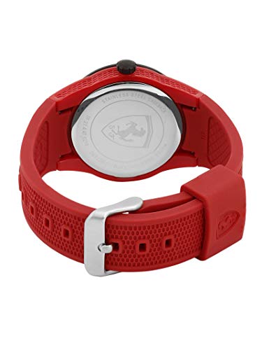 Image of Scuderia Ferrari Red REV Analog Black Dial Men's Watch - 0840005