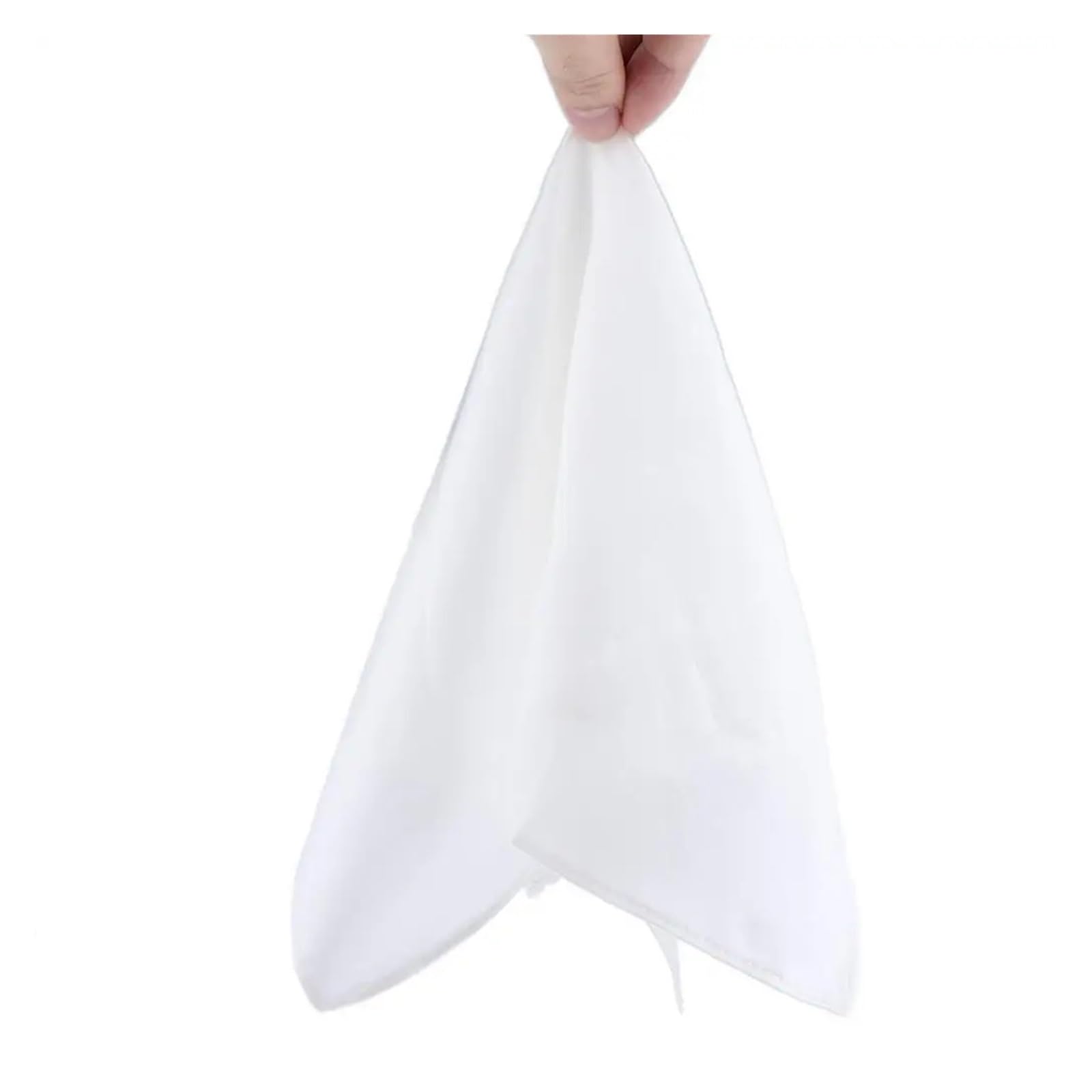 stofftaschentücher herren Einstecktuch for Herren, aus reiner Seide | Solides weißes 35 x 35 cm großes Hochzeitsanzug-Zubehör-Set mit 2 Stück