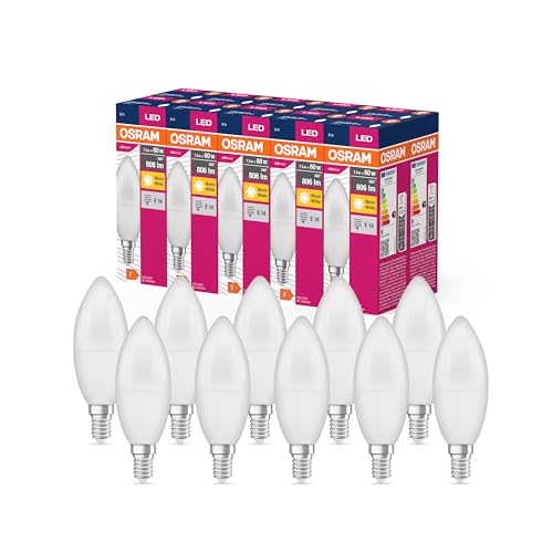 OSRAM Led Star Value Classic B60 Led Lamp for E14 Base, Candle Shape, Fr, 806 Lumens, Warm White (2700K)