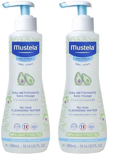 Mustela No-rinse cLeansing Water with Organic Avocado, 300 ml (Pack of 2)