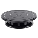 11 Inch Rotate Turntable Sculpting Wheel Black Revolving Cake Turntable Painting Turn Table Lightweight Stand for Cake Decorating, Paint Spraying Spinner, Displaying Item