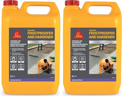Image of Everbuild 203 Premium Accelerator And Frostproofer | Accelerate Cement Setting Time and Provides Frost Protection for Concrete, Mortar and Rendering - 5 Litre (Pack of 2)