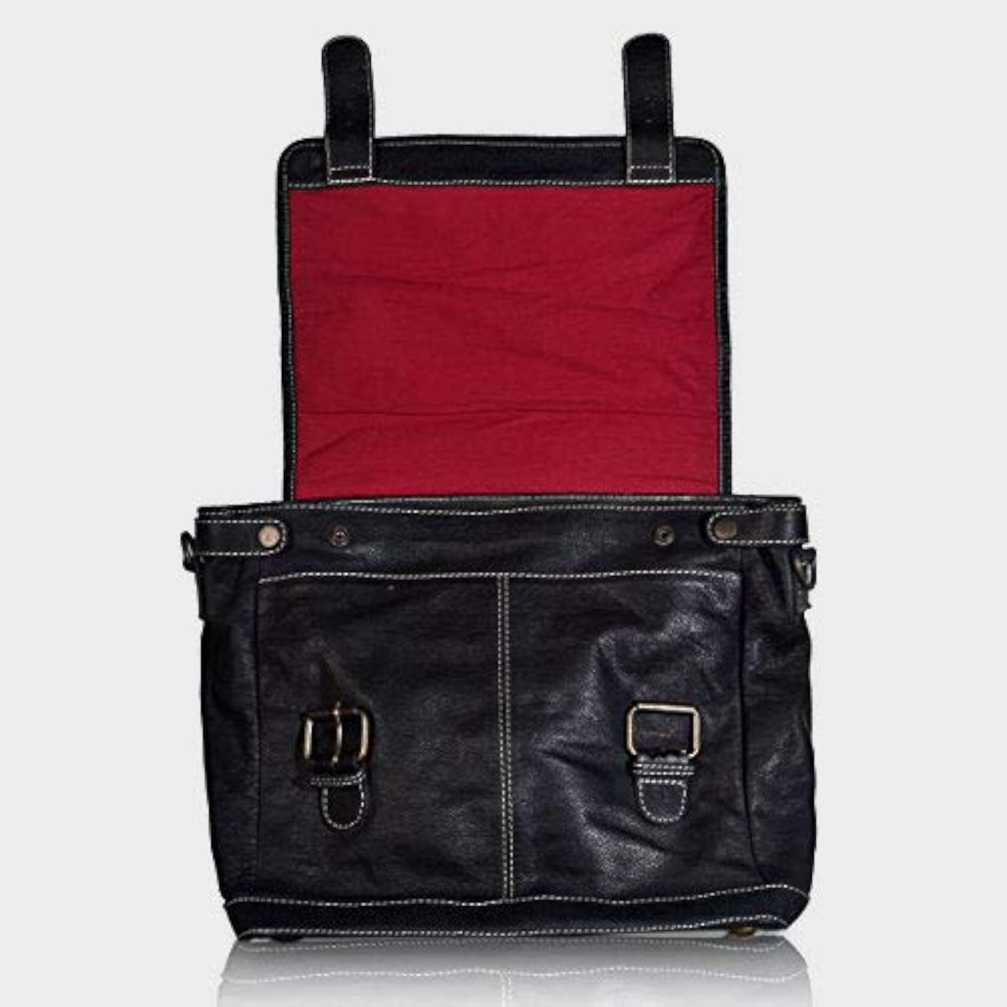 PEAGUS Genuine Leather Messenger Bag, Classic Style