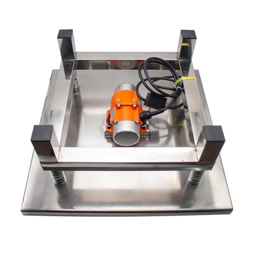 Plataforma vibratoria de acero inoxidable para concreto, mesa vibratoria mini de 110 V / 220 V con capacidad de carga de 10-20 kg, multiusos para chocolate, ensayos de laboratorio y llenado de moldes miniatura 4
