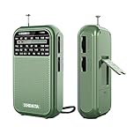 XHDATA D220 Shortwave Radios FM AM Retro Portable Radio Battery Powered Radio (AA), World Receiver with Excellent Reception and Speaker, Suitable for Outdoor, Elderly (Green)