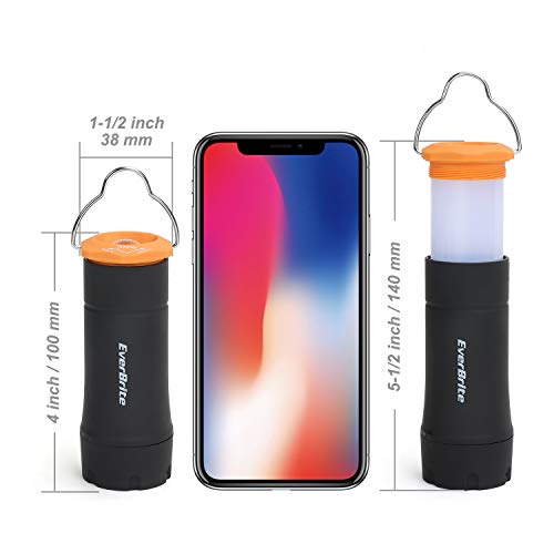 EverBrite-2-in-1-Mini-Lanterns-and-Flashlights-with-3-Modes-2-Pack-Portable-Outdoor-LED-Zoomable-Torches-AAA-Batteries-Included-for-Hurricane-Supplie-Camping-Hiking-Night-Walking-Emergency