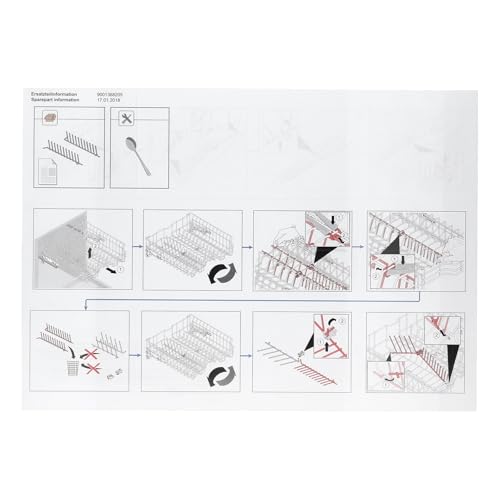 Bosch Siemens 12004140 Geschirrkorb Korb Bodenkorb Korbeinsatz Korbeinsätze für Oberkorb 2 Stück Spülmaschine Geschirrspüler auch Küppersbusch 442359