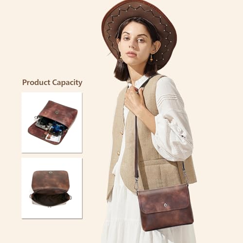 Crossbody Bags for Women 2PCS/Set,Vegan Leather Hobo Handbag Wallet Set,Trendy Shoulder Purses With 2PCS Guitar Strap3