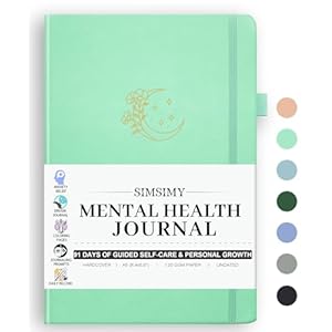 Mental Health Journal, 91-Day Self Care Journal for Women Men, Guided Anxiety & Stress Relief Journal with Mood Tracker, Cognitive Behavioral Therapy Journaling with Mental Health Coloring Pages & Dream Log