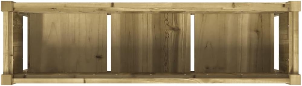 Garden Planter Brown Vacuum Pressure Impregnated Pinewood, 43.3" Wide Rectangular Outdoor Raised Garden Bed for Patio, Deck, Balcony