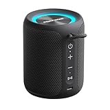 Portable Bluetooth Speaker, Wireless IP67 Waterproof Outdoor Speaker with Subwoofer, 16W Louder Volume, Longer Playtime, Bluetooth 5.0, Dual Pairing, Portable Speaker for Party Beach Camping, Black