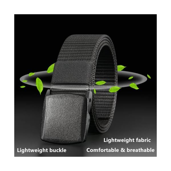 Ginwee 8 Pack Nylon Military Tactical Plastic Buckle Belt Webbing Canvas Outdoor Web Belt - Image 3
